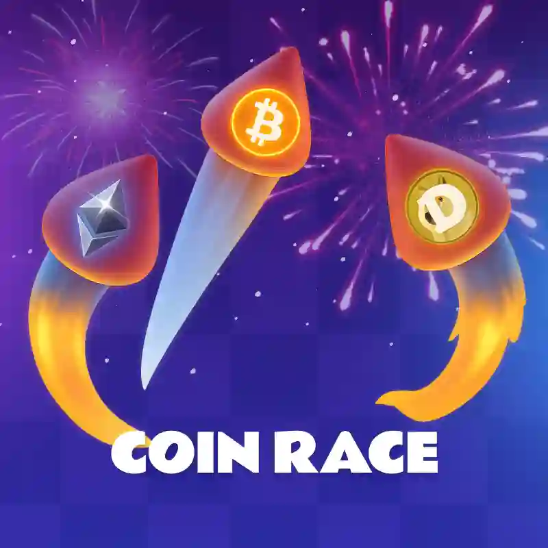 Coin Race casino game interface on tenis avia